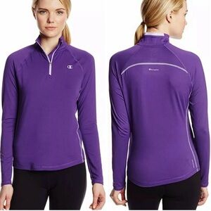 Champion Women's Vibrant Purple Long Sleeve Workout Top. Size XL